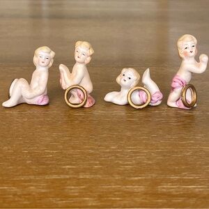 Set of Four Vintage Japanese Cherub Figurines